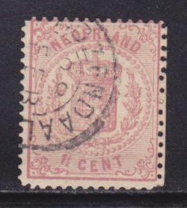 Netherlands Scott # 20 F-VF used neat cancel scv $ 78 ! s...