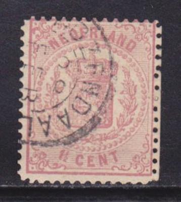 Netherlands Scott # 20 F-VF used neat cancel scv $ 78 ! s...