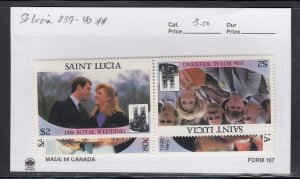 St Lucia 839-40 Royal Wedding mnh