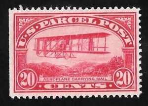 Q8 20 cents Airplane Carrying Mail (1913) Stamp Unused OG hinged VF