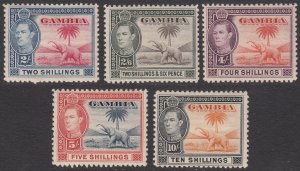 Gambia 139-143 MH High Values CV $81.50