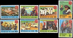 Zaire MNH 960-7 Salvation Army 100th Anniversary 1959 SCV 4.60