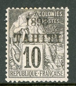 French Colony 1893 Tahiti 10¢ Black Scott #21 Mint G168
