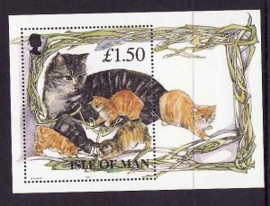 Isle of Man-Sc#677-unused NH sheet-Manx Cats-1996-