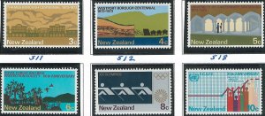 Scott: 511-516 New Zealand - Anniversaries & Events, MNH