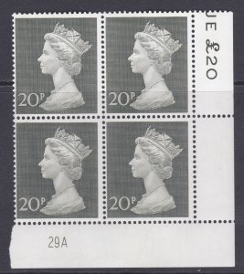 1970 20p Decimal Machin Cylinder 29A UNMOUNTED MINT