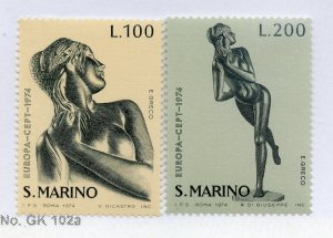 San Marino, Scott #840-41, Mint, Never Hinged complete set