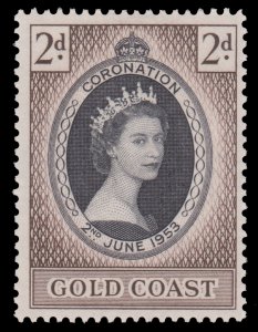 GOLD COAST STAMP 1953. SCOTT # 160. UNUSED