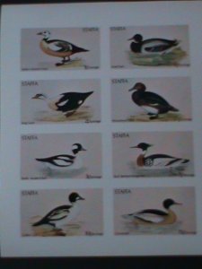 STAFFA-SCOTLAND- BEAUTIFUL LOVELY BIRDS- IMPERF-MNH-SHEET-VERY FINE-EST $12