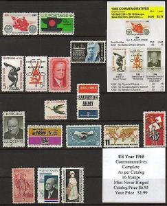 US 1965 Commemorative Year Set, Mint Never Hinged, buy no...