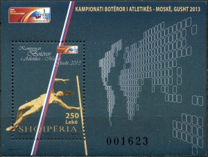 Albania 2013. World Championships in Athletics, Moscow (MNH OG) Souvenir Sheet