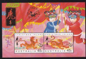 Christmas Island #  411b, New Year - Year of the Tiger, 1/2 Cat.