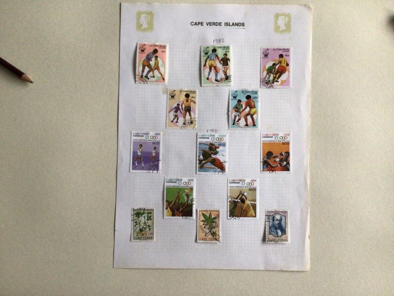 Cape Verde Islands vintage stamps shown on stamps page Ref 60264 