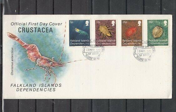 Falkland Is. Scott cat. IL 76-79. Marine Life. First day cover. ^