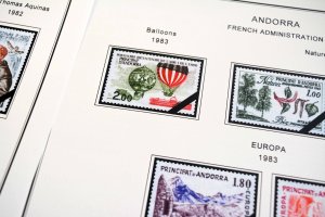 COLOR PRINTED ANDORRA [FRENCH] 1931-2020 STAMP ALBUM PAGES (100 illustr. pages)