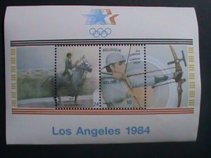 ​BELGIUM-1984-SC#1166 SUMMER OLYMPIC LOS ANGELES'84-USA MNH S/S-VERY FINE RARE