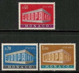 Monaco # 722-24, Mint Never Hinge