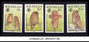 SEYCHELLES - 1985 OWL / BIRDS / BIRD - 4V - MINT NH