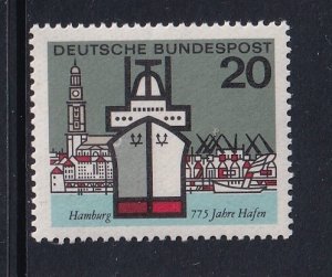 Germany  #870  MNH 1964  State Capitals 20pf  Hamburg