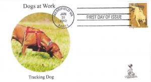 Dogs at Work First Day Cover, w/ 4-bar cancel,  #4