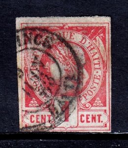 Haiti - Scott #1 - Used - Toning spots - SCV $5.50