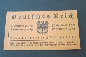 Germany 1933 Sc 419X8,418X4,420X4,422X10 Booklet