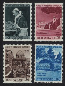 Vatican Pope Paul's Visit to the Holy Land 4v 1964 MNH SC#375-378 SG#419-422