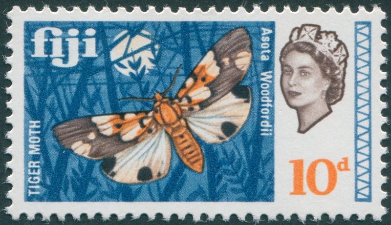 Fiji 1968 10d Asota woodfordi Moth SG378 MNH