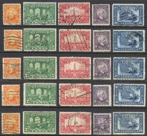 Canada Sc# 141-145 Used Lot/10 sets 1927 60 Anniversary/Confederation