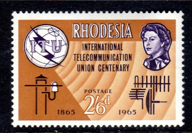 RHODESIA     ..1965   I.T.U  issue  sg353    2/ 6d   VLMM