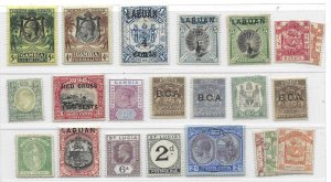 BRITISH COMMONWEALTH 1870-1930 MINT SELECTION OF GAMBIA, LABUAN, VIRGIN ISLANDS