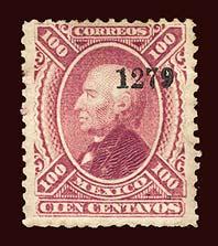 MEXICO Scott #111 1874 Miguel Hidalgo y Costilla without district name unused HR