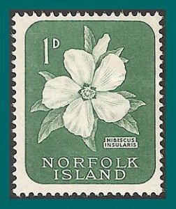 Norfolk Island 1960 Hibiscus Flower, MLH  #29,SG24