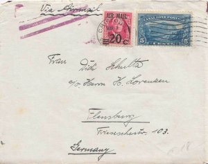 Canal Zone 5c Gaillard Cut and 2c Goethals Overprinted 20c Air Mail 1930 Cris...