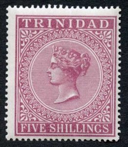 Trinidad and Tobago SG113 5/- Marron Perf 14 U/M Cat 60 pounds as Mounted