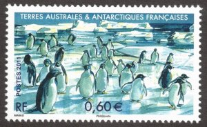 FRENCH ANTARCTIC 2011 Adelie Penguins; Scott 450, Yvert 598; MNH