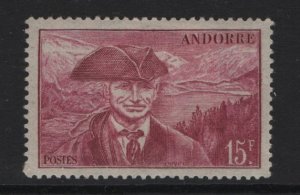 Andorra French   #100 MH  1944 Provost 15fr