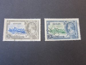 Ceylon 1935 Sc 260-61 set MNH