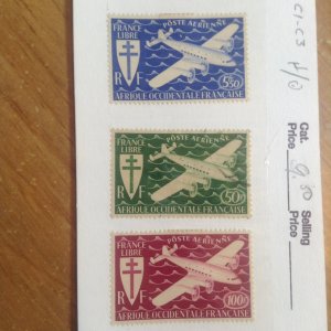 French West Africa  # C1-3  MH/Used