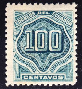 Ecuador Scott J14  unwtmk  F+  mint OG NH original issue.