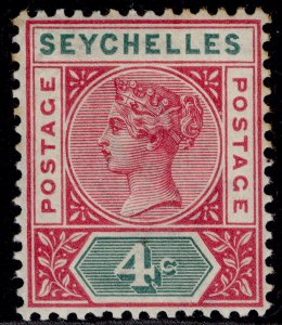 SEYCHELLES QV SG2, 4c carmine & green, M MINT. Cat £48.