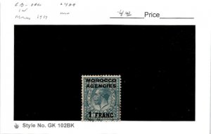 Great Britain, Postage Stamp, #409 Used, 1917 Offices Morocco (AB)