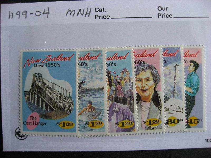 NEW ZEALAND the 1950s set Sc 1199-04 MNH