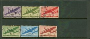 United States of America Airmail Issue 1941-44 , 6 stamps