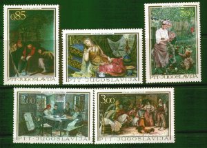 Yugoslavia 1967 MNH Stamps Scott 895-899 Art Paintings