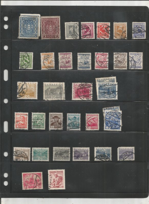AUSTRIA COLLECTION ON STOCK PAGES, BOTH MINT AN USED