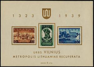 Lithuania 316a MNH Return of Vilnius to Lithuania