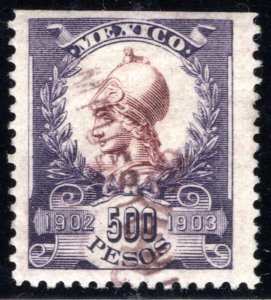 R224D, Mexico, 1902-1903, Warrior Goddess Revenue Stamp