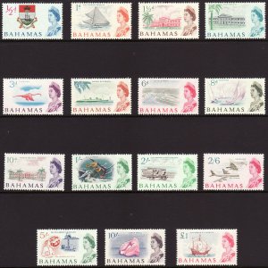 1965 Bahamas QE Queen Elizabeth portrait full set MNH Sc# 204 / 218 CV $41.30