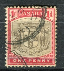 JAMAICA; 1905-11 early Ed VII ' Arms ' issue used Shade of 1d. value